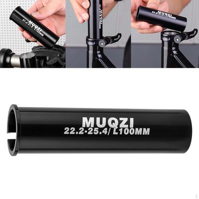 Bike Seat Post Shim Reducing Sleeve Extended 100mm Long Conversion Converter for Mountain BMX