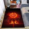 Fiery Arsenal Logo Designed Floor Mat, Suitable As a Non-slip Mat for the Living Room or Bedroom Sofa