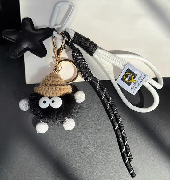 

Милый маленький угольный шарик, подвеска-украшение для сумочки для девочек, милый модный забавный простой аксессуар для сумки для женщин, сумка one size белый