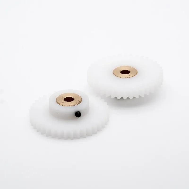 POM Gear Wheel 0.8M 26/29/30/32/33 Teeth Spur Nylon Plastic Gear With Copper Sleeve