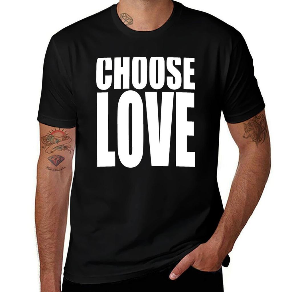 Choose Love TShirt Streetwear Print Tee Shirt