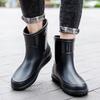 Men's New Comfortable Rain Boots Medium and Short Tube Casual Walking Waterproof Work Wear-resistant Water Shoes Winter