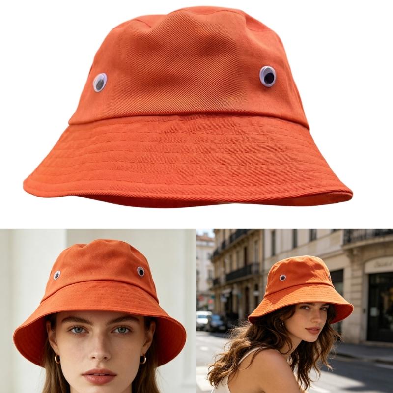 Unisex Breiter Rand Fischerhut Polyester Eimerhut Stoff Für Sonnenschutz Und Streetstyle