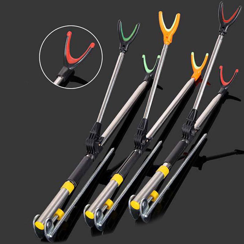 Stainless Steel Fishing Rods Support V Shape Head Adjustable Anti-Slip Stable Strong Fishing Rod Bracket For Fishing Tool