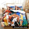 Anime Kawaii Waiting in The Summer Bedding Set Boys Girls Twin Queen Size Duvet Cover Pillowcase Bed Kids Adult Home Textile