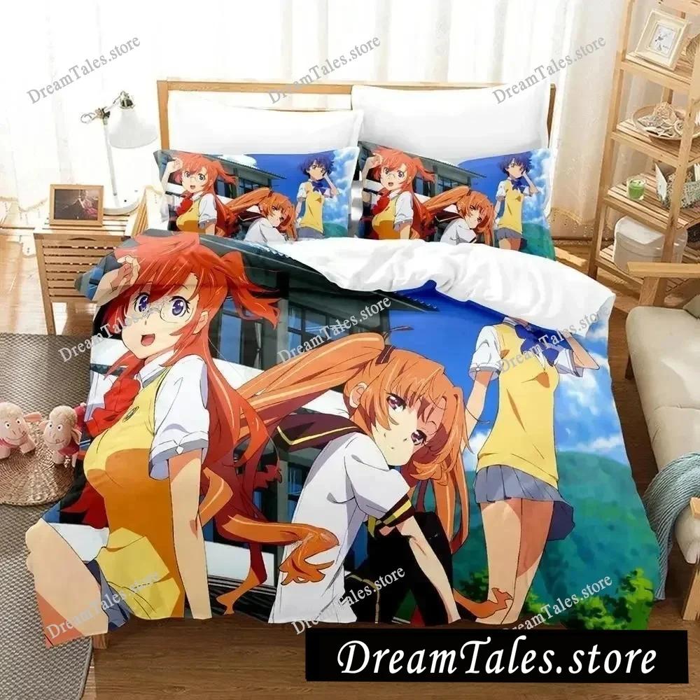 Anime Kawaii Waiting in The Summer Bedding Set Boys Girls Twin Queen Size Duvet Cover Pillowcase Bed Kids Adult Home Textile