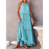 Summer new style holiday style ruffled long section, European and American style elegant swing beach skirt