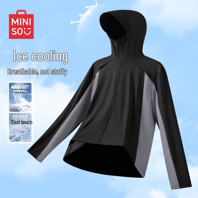 MINISO Men s UPF100+ Sun Protection Cooling Hoodie L