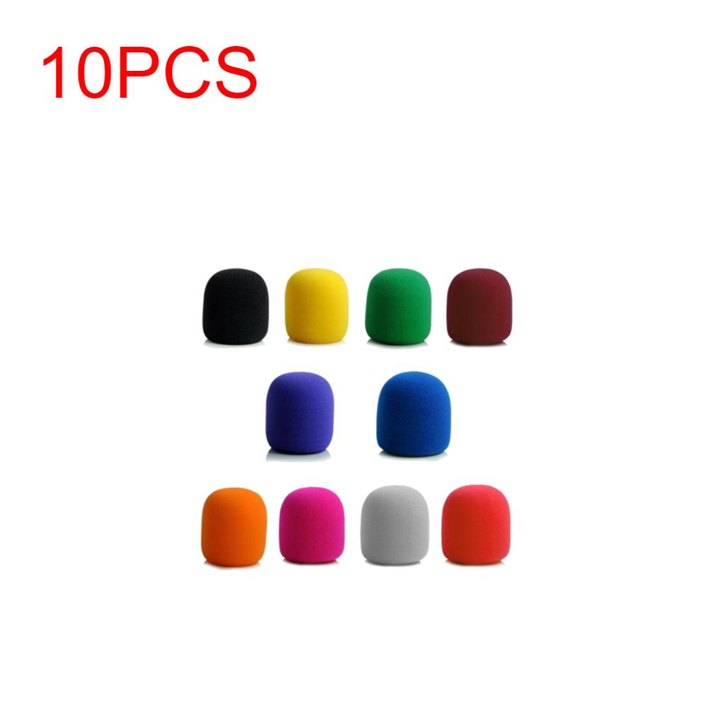 10-100PCS Microphone Windscreen Foam Cover Thick Mic Covers Foam Mic Pop Filter for Studio Interview Karaoke DJ  (10 Colors)