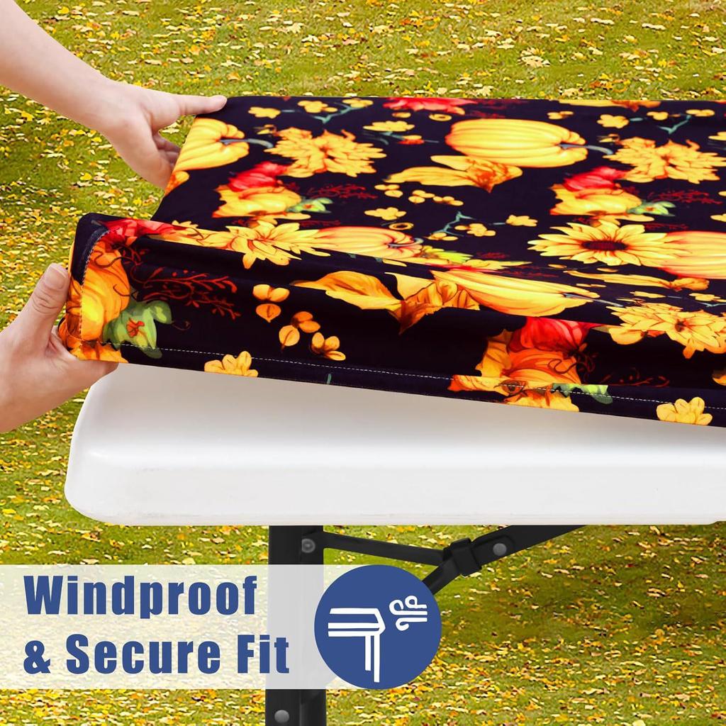 Milk Silk Elastic Table Cover - Semi-Enclosed, Dustproof Rectangular Cloth for Outdoor Parties & Festivals
