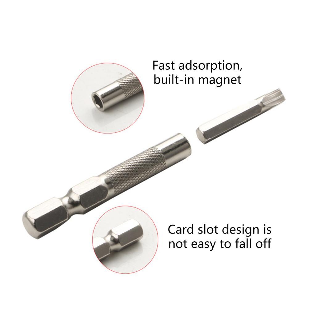 2Pcs Hex Shank Adapter Converts 6.35mm 1/4Inch To 4mm Bits Socket Holder Screwdriver Inserts Bit Adapter Converters