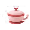1 pièce Bol Rose en Acier Inoxydable à Conservation de Chaleur avec Ventouse