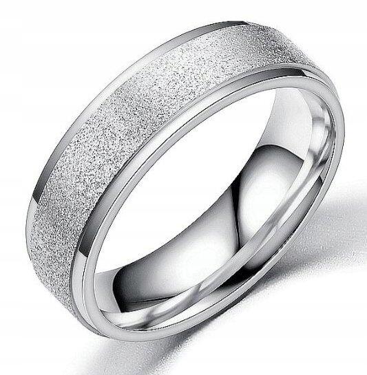 Silver Wedding Ring 316L Steel Size 25