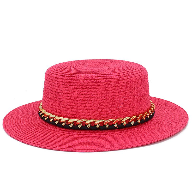 New French summer sun hat women's Panama straw hat fashion outdoor beach hat versatile breathable top hat