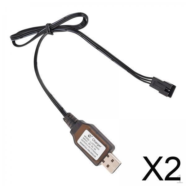 

2x USB Зарядное устройство для аккумуляторов 7.4V 3-контактное со светодиодным индикатором Зарядный кабель Универсальный