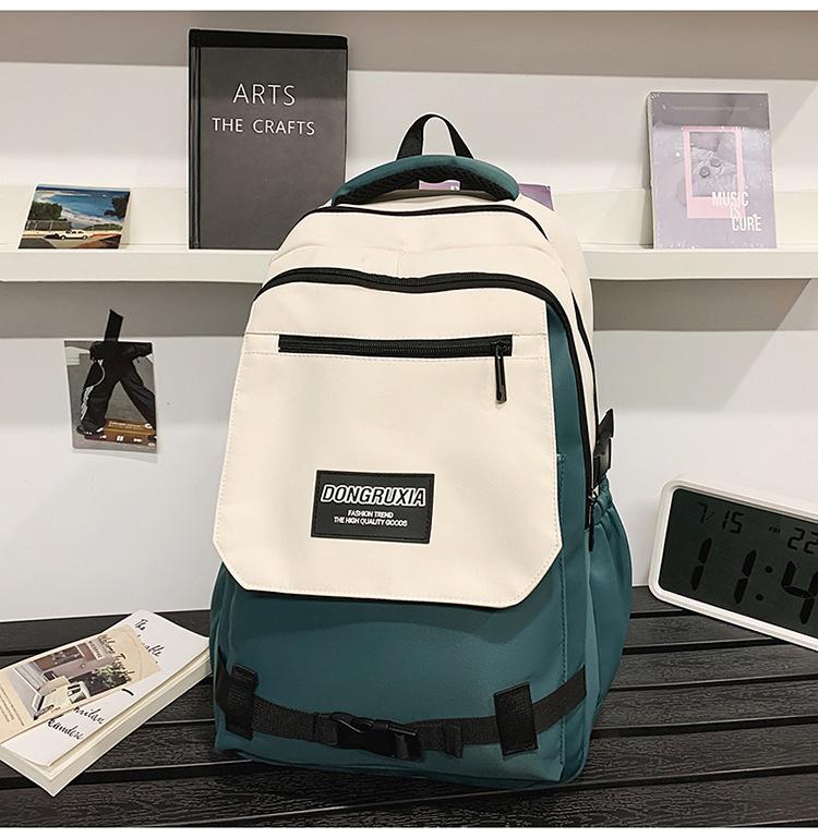 School bag new school bag men's Korean version ins trendy tooling style large capacity middle and high school students multi-compartment casual