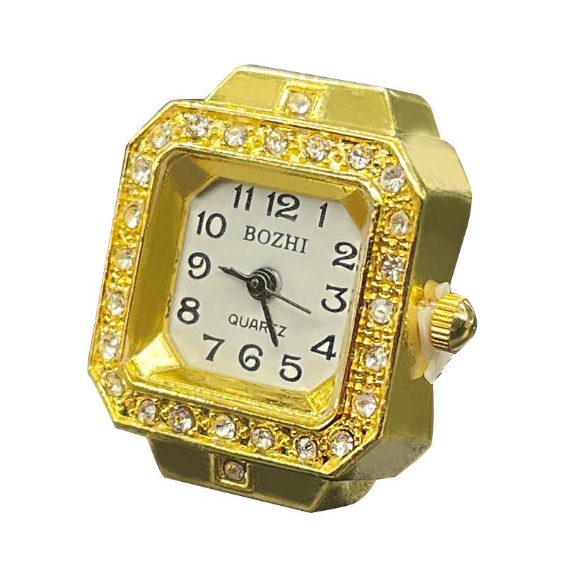 Vintage Mini Finger Watch Boho Style Adjustable Unique Cool Watch Ring Jewelry Birthday Gifts for Women Men Kids