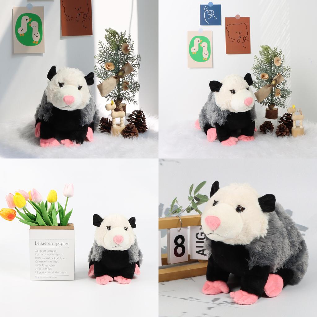 Adorable Opossum Plush Soft Toy Realistic Design Cozy Home Decoration Piece