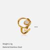 Chenhe Stainless Steel Jewelry Light Luxury Fashion Gold Titanium Steel Jewelry High Sense Does Not Fade Open Ring Women