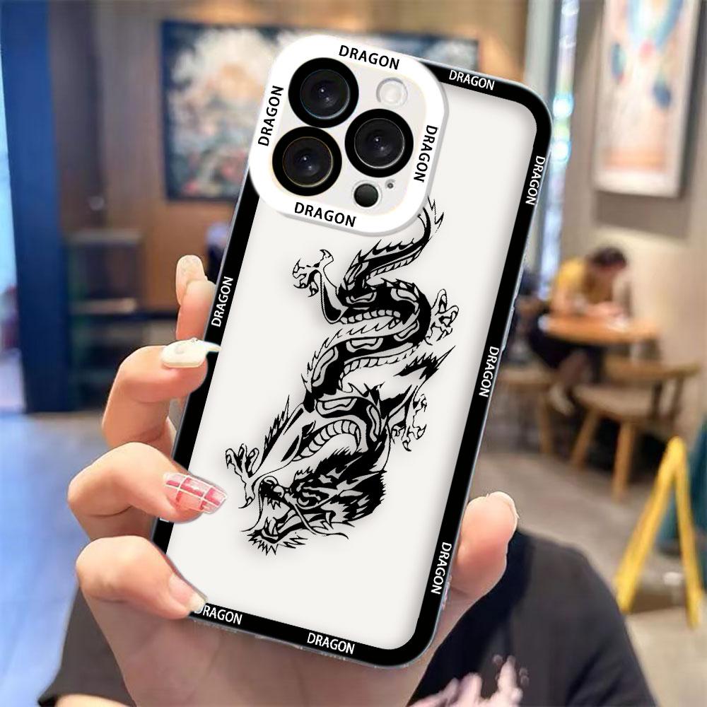 

Ink Wash Painting Dragon Clear Phone Case For Samsung A03S A03 A04 A05 A05S A06 A7 A11 A12 A13 A14 A15 A16 NOTE 10 20 ULTRA Case Samsung A03S