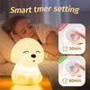 Silicone Cute Dog-shaped Led  Night  Light Touch-sensor Remote Control Timer Rechargeable 7 Colors