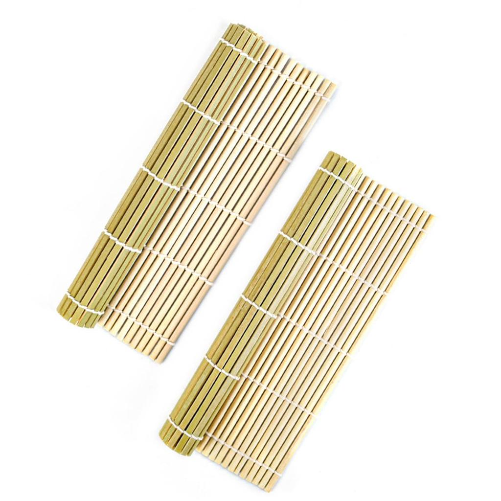 2 pieces wide mouth sushi roll mat 3030cm bamboo makisu board curtain kitchen supplies cooking tools utensils