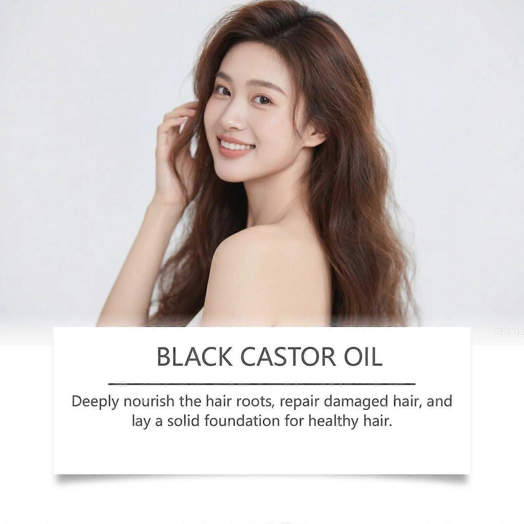Hoegoa Castor Oil Hair Care Essential Oil Nourishes Hair, Protects Hair Roots, Permed And Dyed Hair, And Is A Hair Care Essence Oil