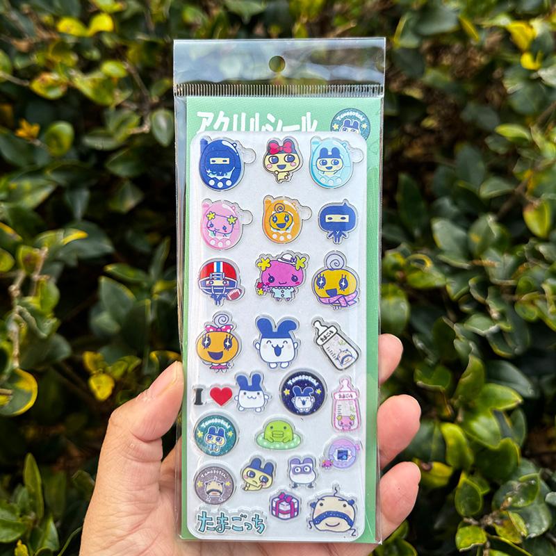 Kawaii Tamagotchi Pvc Relief Sticker Student Diy Phone Case Notebook Suitcase Water Bottle Decoration Boy Girl Reward Stickers