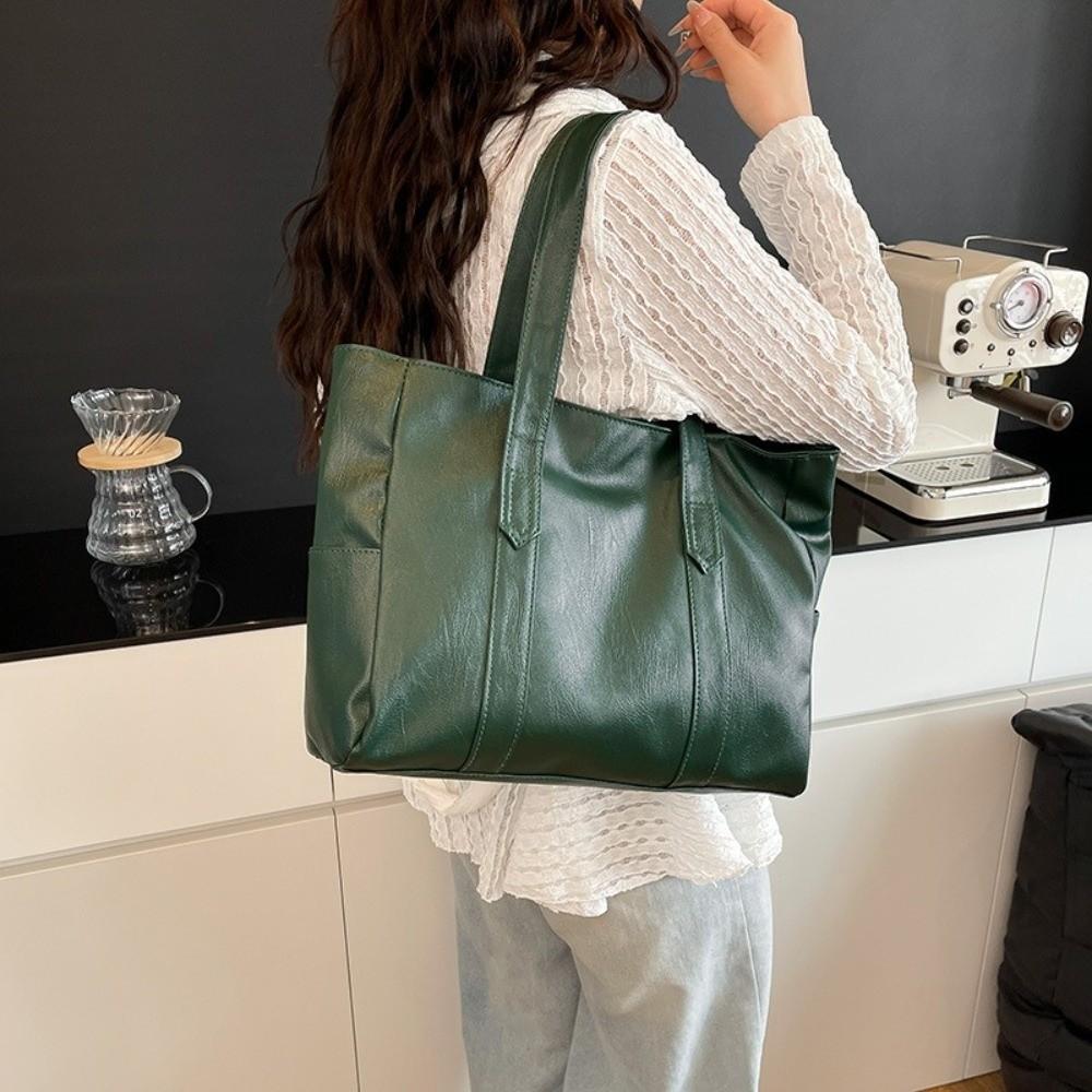 Minimalist Commuting Handbag Light Luxury Large Capacity Bag Women's Shoulder Bag Daily Use