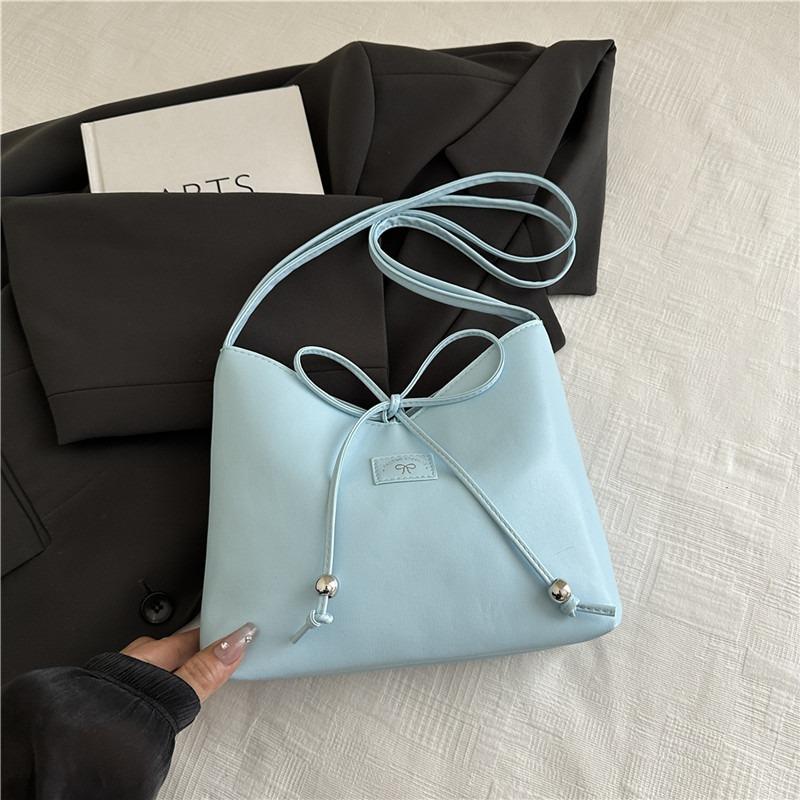 

New sweet strap bow handbag women s fashion casual shoulder bag high value bucket bag