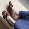 Fashion French Low Heel Versatile Kink Sandals Women's 2025 New Niche Design Peep Toe Round Toe Roman Shoes