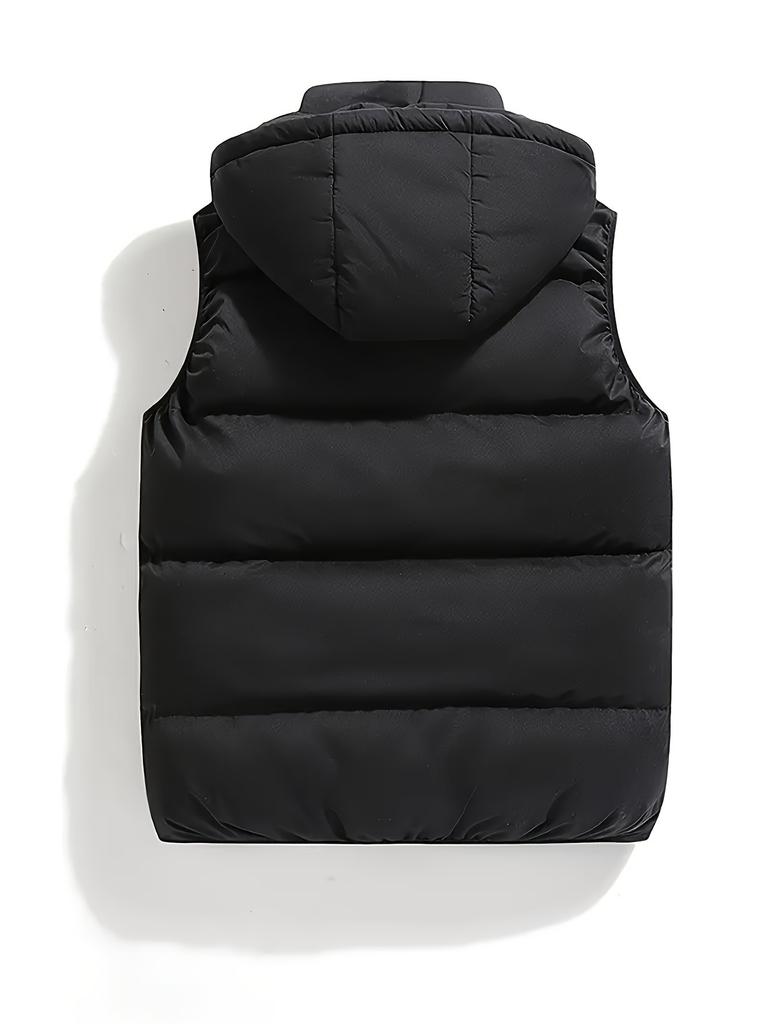 Herren Kapuzenweste Jacke, Baumwolle, Schwarz, Rot, Größen 0XL-5XL