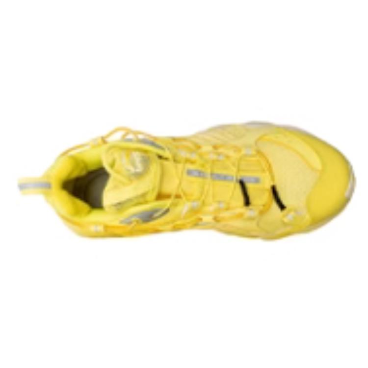Li Ning X Claw Cushioning Slip Resistant Low top Casual Shoes Women's Cream Yellow AGLQ014-15