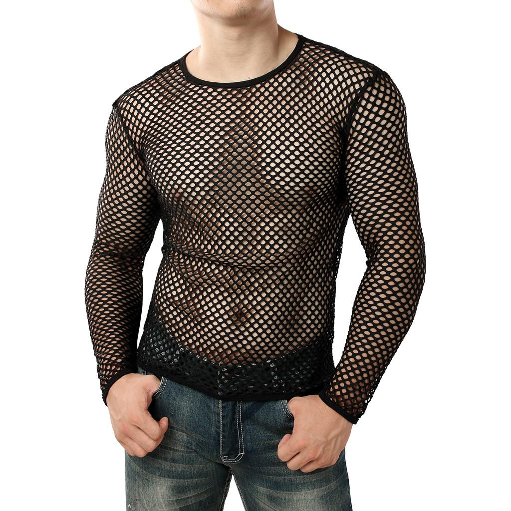 Men's Summer Casual Muscle Pullover Short Sleeves Mesh Shirt Top Blouse