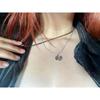 Yuoos Beach Punk Necklace Set Indie Stuff Natural Star Shape Stone Choker Gothic Y2K Swirl Pendant Necklace for Women Summer