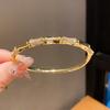 18K Gold Plated Zircon Bamboo Bracelet – New Chinese Style, Fashionable & Versatile with a Light Luxury Feel.