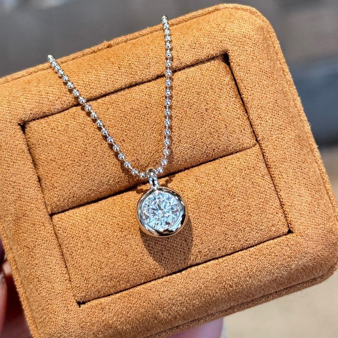 

Musla Design Pure 925 Sterling Silver Bubble Diamond Necklace Shine 5a Zirconia Necklaces For Women Wedding Party Fine Jewelry