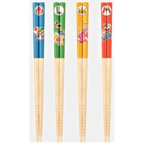 Nintendo Sales Super Mario Family Life Chopsticks Set of 4, Nintendo Tokyo Exclusive