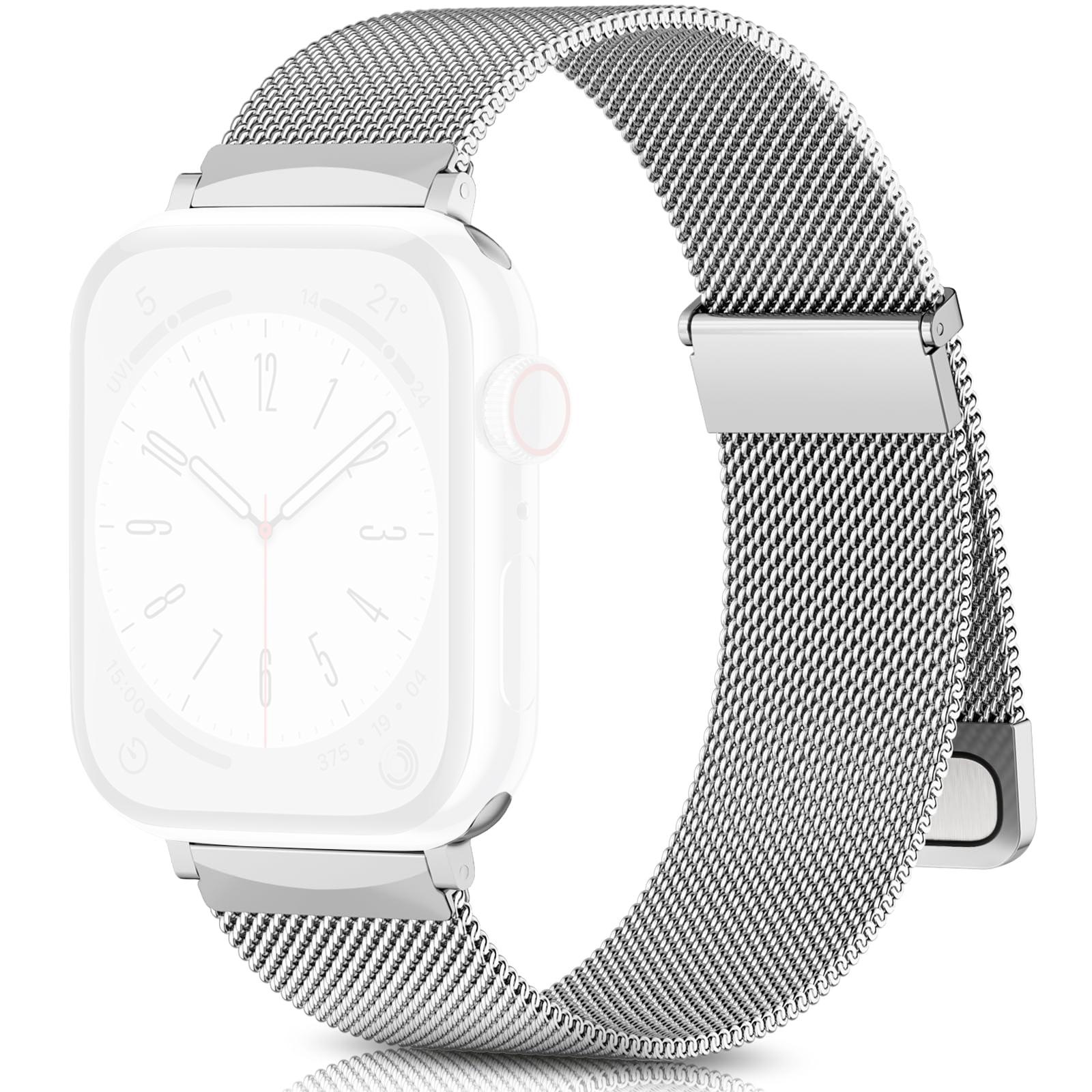 

Для Apple Watch Series 10 42 мм/9 8 7 41 мм/SE (2023) SE (2022) SE 6 5 4 40мм/3 2 1 38мм Металлический ремешок для часов Silver