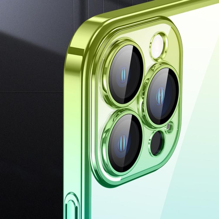 For iPhone 14 Pro Max Transparent Electroplated PC Gradient Phone Case