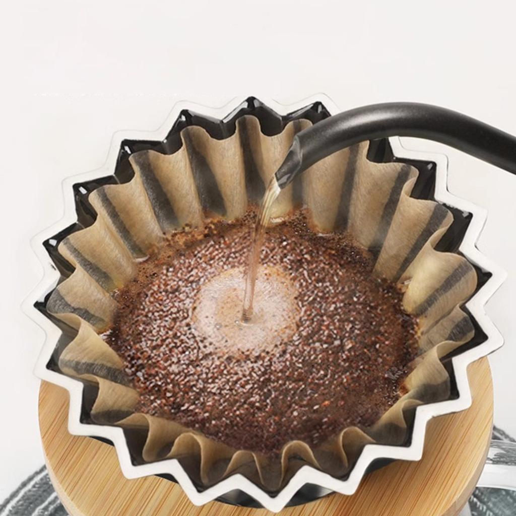 100pcs Coffee Filter Paper, Suitable For Coffee Machine Replacement Round Coffee Filter Paper, Disposable Paper Filter Paper