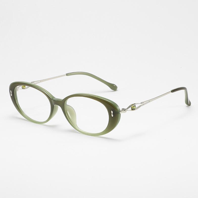 No Makeup Young Reading Glasses Anti-Blue Flat Glasses Fashion Diamond-Encrusted Retro Cat Eye Trendy Girl Nerd Advanced