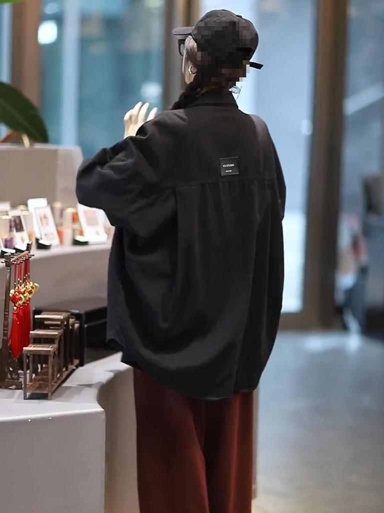 Women's Korean-Style Loose Mid-Length Denim Jacket - Casual, Petite, Versatile Shirt for Spring and Autumn 2025 Fashion