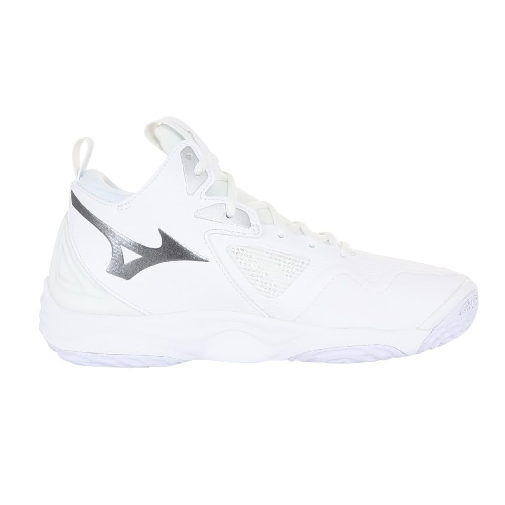 Volleyball Shoes Wave Momentum 3 MID Club Activities Indoor Wide Lightweight Indoor White X Gray X Silver Cm [Mizuno] 29.0 2.5E