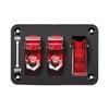 3 Gang Rockers Toggle Switch Panel with 20A 12V 24V Lighted ON Off Switch Car