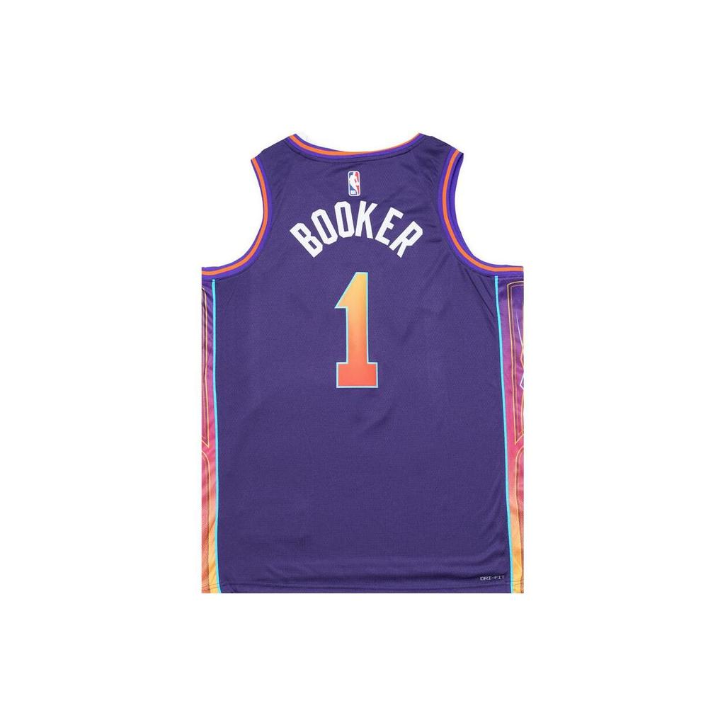 Nike Fan Edition 23-24 Booker Suns #1 Alphanumeric Sleeveless Basketball Vest Unisex Tops Purple DX8516-537