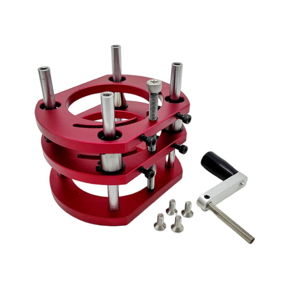 Aluminum Alloy Base 4 Jaw Clamp Compact Dimensions Easy Installation Four Mounting Screws Manual Lifting Mechanism