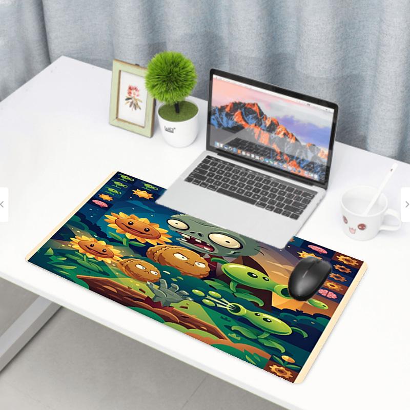 Plants vs. Zombies Print Mouse Pad, Anti‑Slip Desktop keyboard Mat, for PC Laptop Gaming Working Daily Use, Cool Festival Surprise Gift