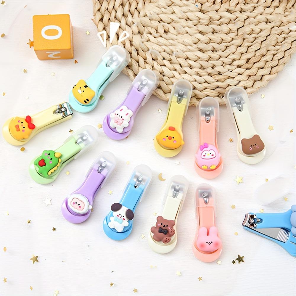Tagliaunghie Mini Carino Cartoon Colore Caramella per Uso Singolo – Strumento Manicure Anti-Schizzo Creativo, Portatile e Compatto (Modello ZJQ-001)