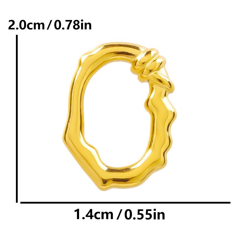6 Stück/Los Unregelmäßige Geometrische Hohlverbinder Anhänger Edelstahl Charms Für Schmuckherstellung Zubehör Goldfarbe Oval Rund